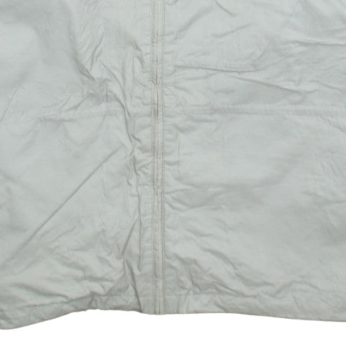 Adidas Men's Beige L Hooded Windbreaker Jacket Full Zip Sportswear