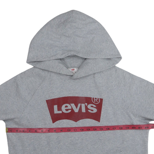 Levi's Men's Grey Pullover Hoodie M Classic Logo Sweatshirt