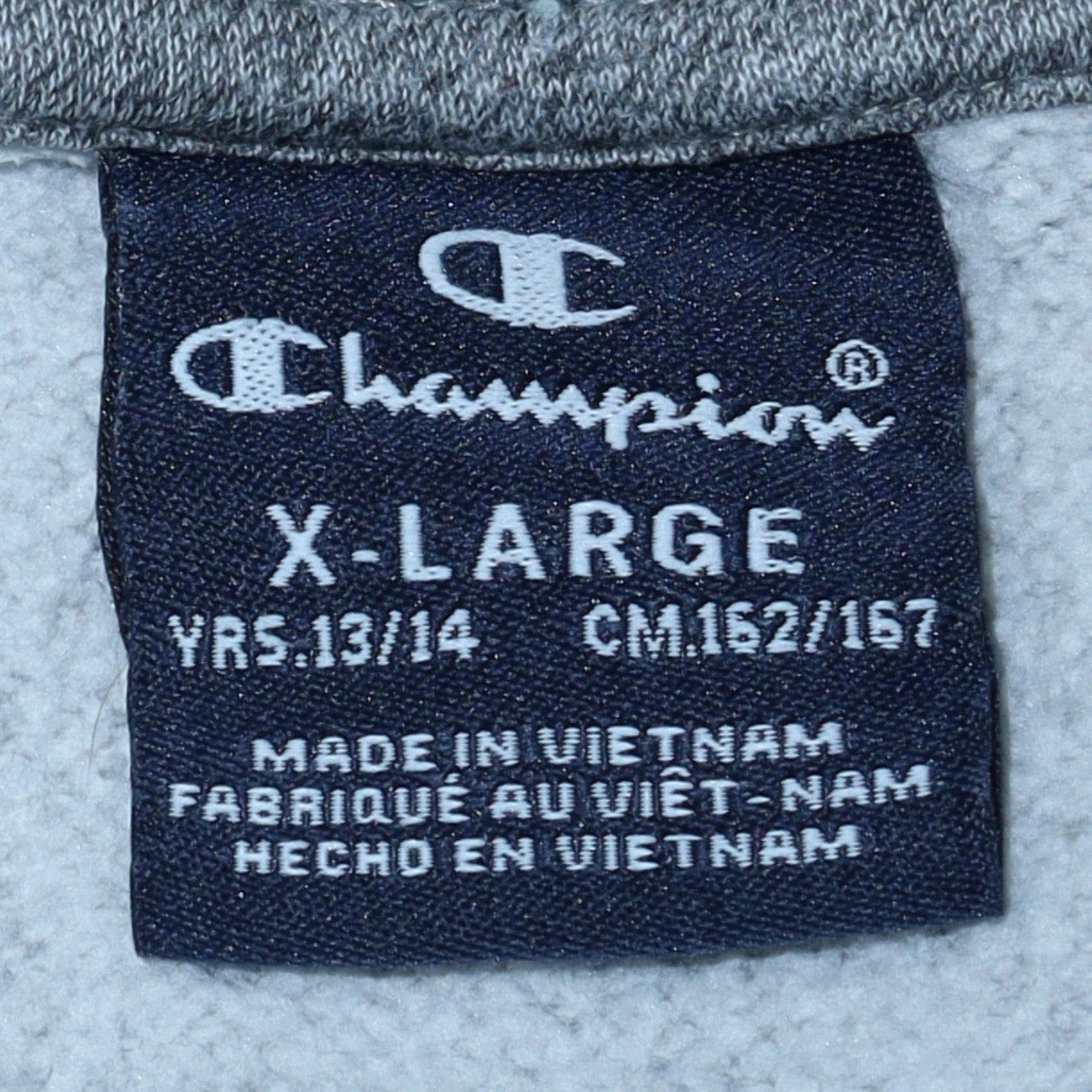 Champion Boys Grey Crew Neck Pullover Sweatshirt 13-14 Years Logo Print