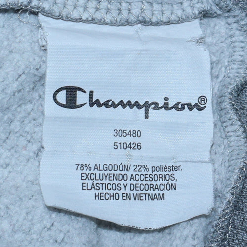 Champion Boys Grey Crew Neck Pullover Sweatshirt 13-14 Years Logo Print