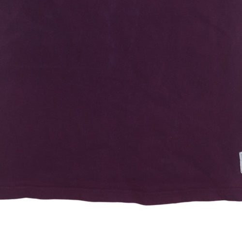 Tommy Jeans Men's Purple Logo Crew Neck Cotton T-Shirt Size L
