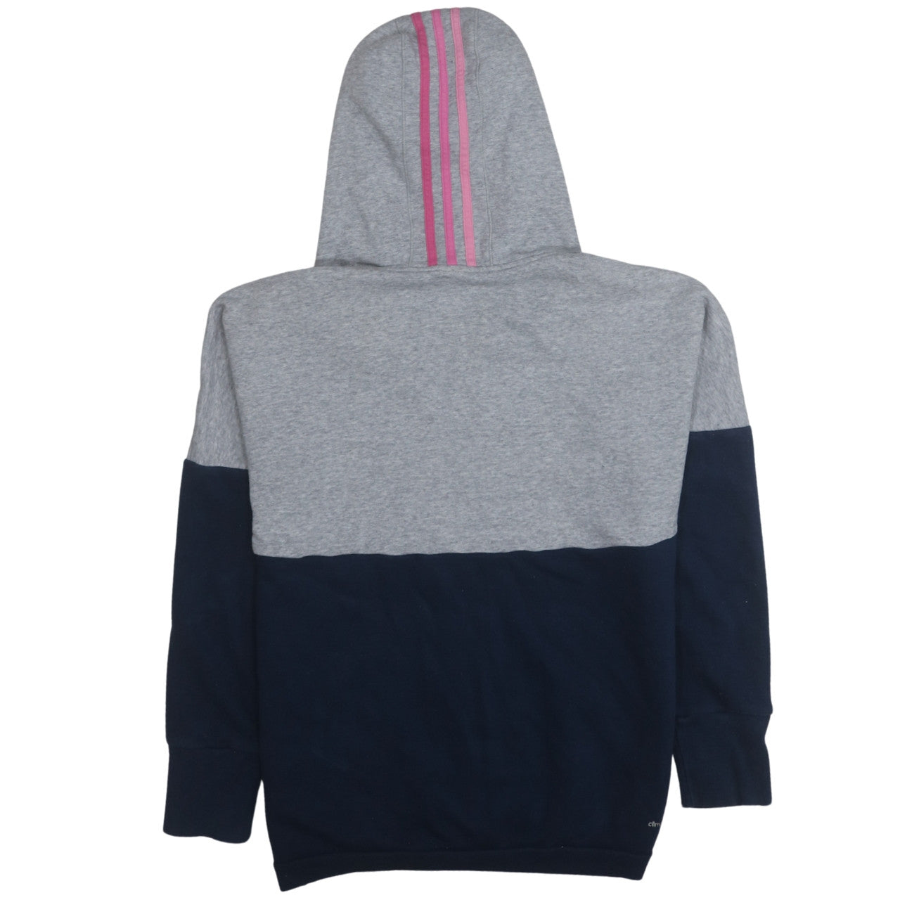 Adidas Womens Grey & Navy Full Zip Hoodie Size 12-14 M