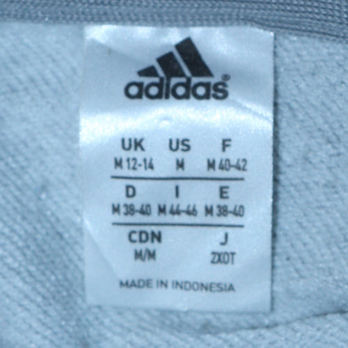 Adidas Womens Grey & Navy Full Zip Hoodie Size 12-14 M