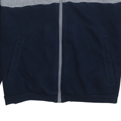Adidas Womens Grey & Navy Full Zip Hoodie Size 12-14 M