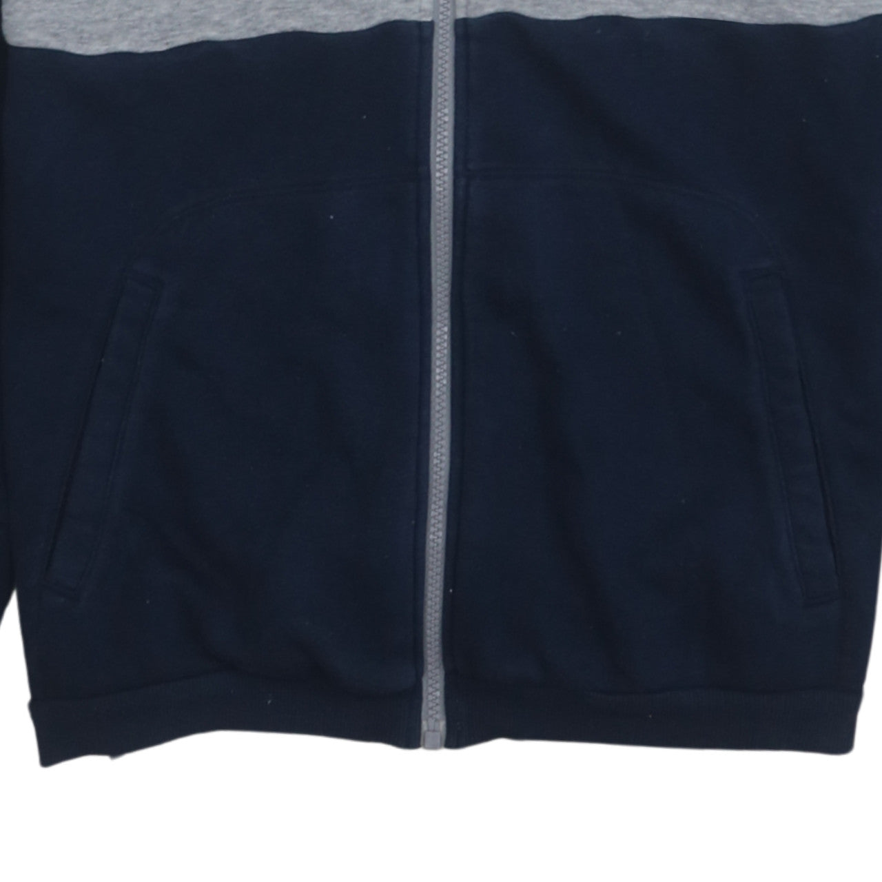 Adidas Womens Grey & Navy Full Zip Hoodie Size 12-14 M