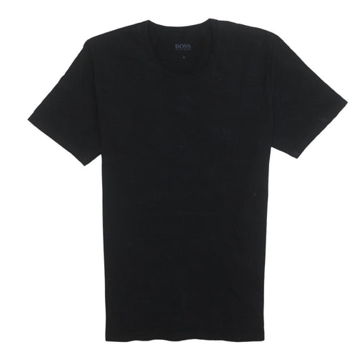 Hugo Boss Men's Black Crew Neck Cotton T-Shirt Size M