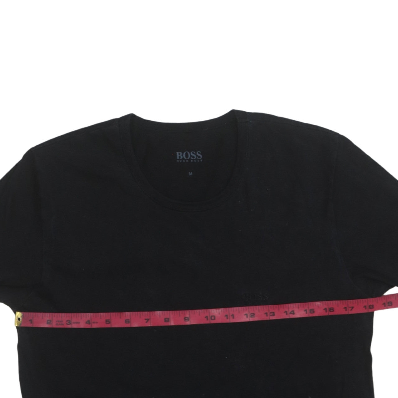 Hugo Boss Men's Black Crew Neck Cotton T-Shirt Size M