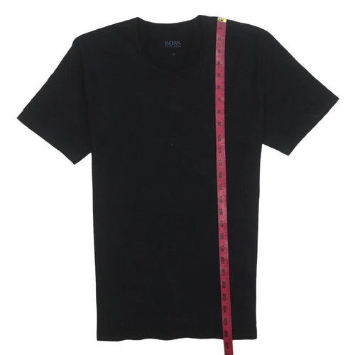 Hugo Boss Men's Black Crew Neck Cotton T-Shirt Size M