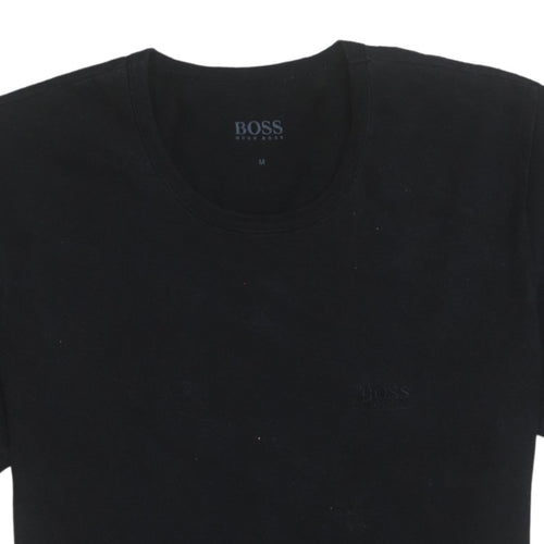 Hugo Boss Men's Black Crew Neck Cotton T-Shirt Size M