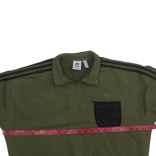 Adidas Women’s Green 1/2 Zip Pullover Sweatshirt UK 10