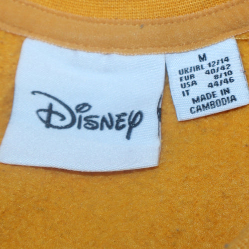 Disney Women Yellow Mickey & Co Sweatshirt Size M 12/14 Crew Neck