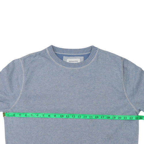 Quiksilver Mens Blue Cotton Blend Crew Neck Jumper Size L