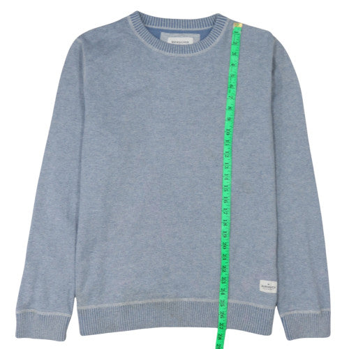 Quiksilver Mens Blue Cotton Blend Crew Neck Jumper Size L