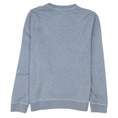 Quiksilver Mens Blue Cotton Blend Crew Neck Jumper Size L