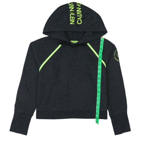 Calvin Klein Performance Women's Black Hoodie Size M Neon Trim Pullover