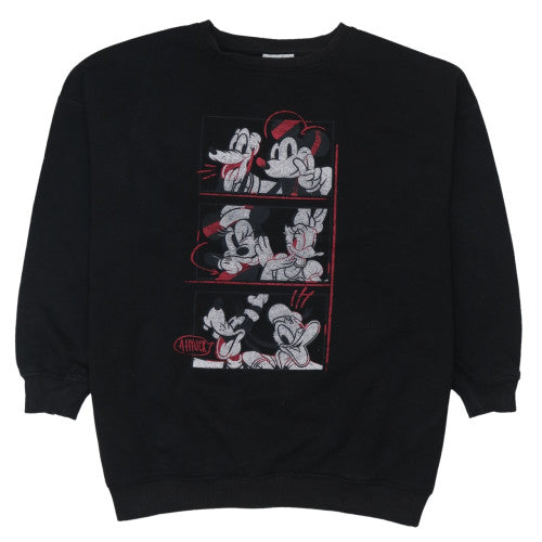 Disney x Primark Womens Black L Sweatshirt Mickey & Friends Graphic