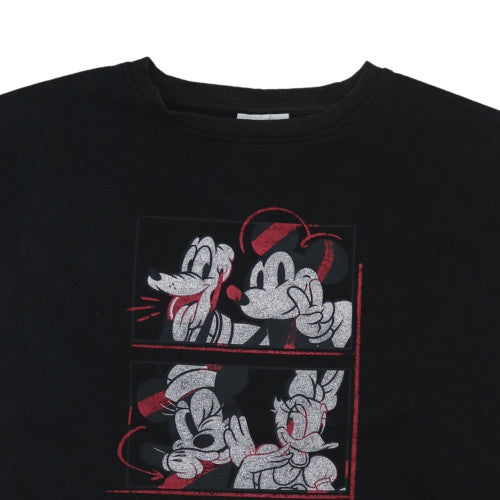 Disney x Primark Womens Black L Sweatshirt Mickey & Friends Graphic