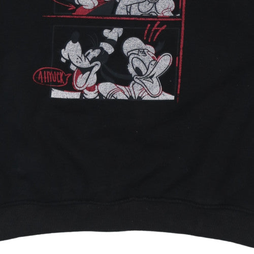 Disney x Primark Womens Black L Sweatshirt Mickey & Friends Graphic