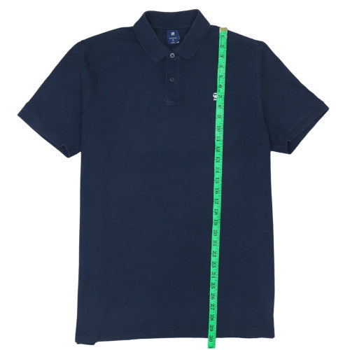 G-Star RAW Men's Blue XL Dunda Polo Shirt Short Sleeve Cotton