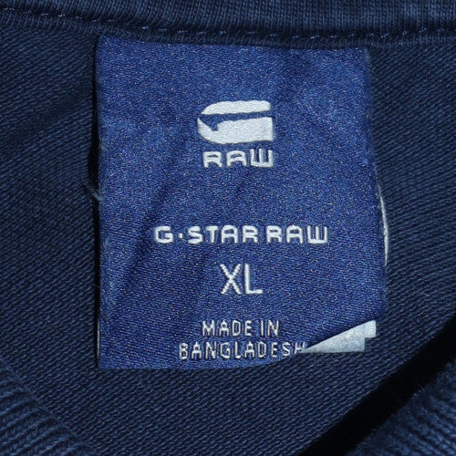 G-Star RAW Men's Blue XL Dunda Polo Shirt Short Sleeve Cotton