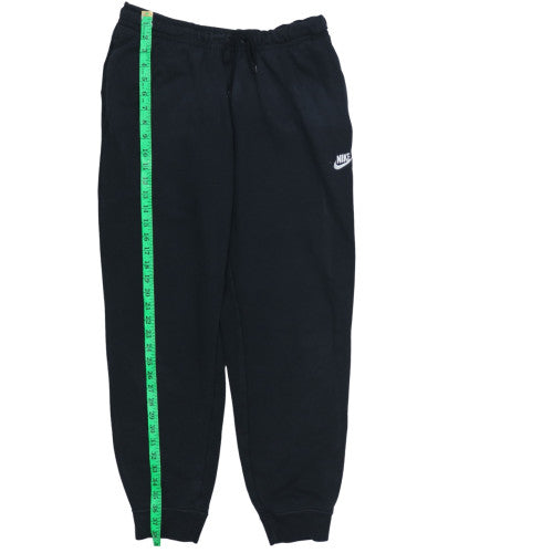 Nike Men's Black Fleece Sweatpants L Regular Fit Elastic Waist