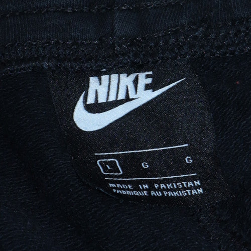 Nike Men's Black Fleece Sweatpants L Regular Fit Elastic Waist