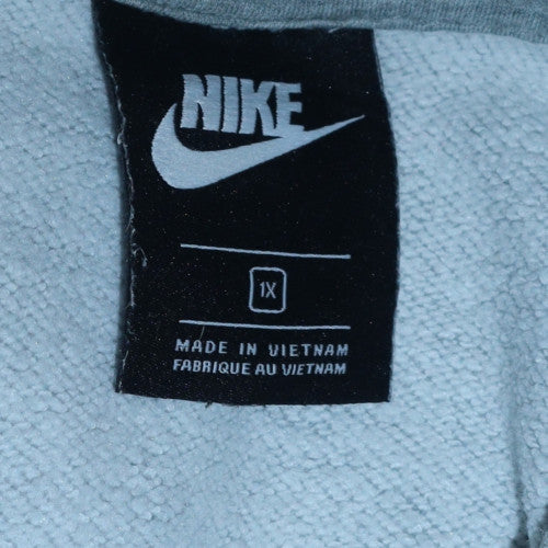Nike Women's Grey Crew Neck Pullover Sweatshirt 1X Cotton Blend