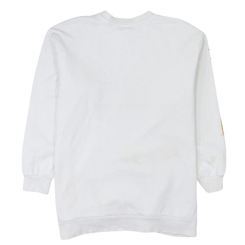 Bershka Women White Mickey Mouse Graphic Pullover Sweatshirt XS
