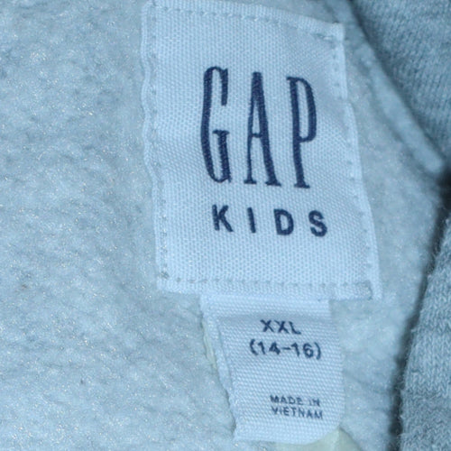 GAP Kids Boys Grey Pullover Hoodie XXL (14-16) Cotton Blend
