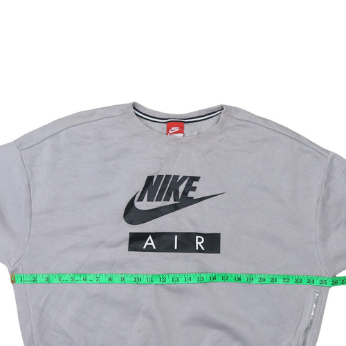 Nike Women’s Grey Air Logo Pullover Sweatshirt Size L