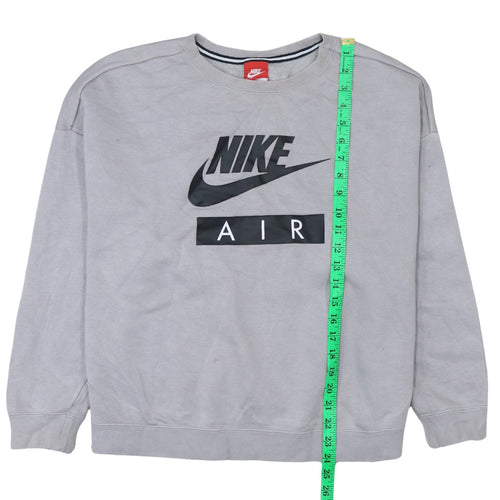 Nike Women’s Grey Air Logo Pullover Sweatshirt Size L