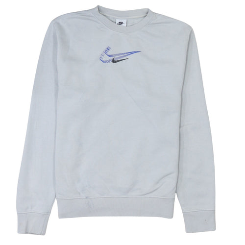 Nike Womens Grey Small Crew Neck Pullover Sweatshirt