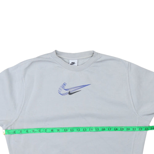 Nike Womens Grey Small Crew Neck Pullover Sweatshirt