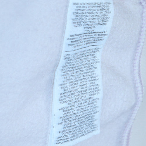 Nike Women White Pullover Hoodie XL Hooded Sweatshirt Casual