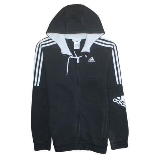 Adidas Men's Black Full Zip Hoodie Small Regular Fit Sportswear