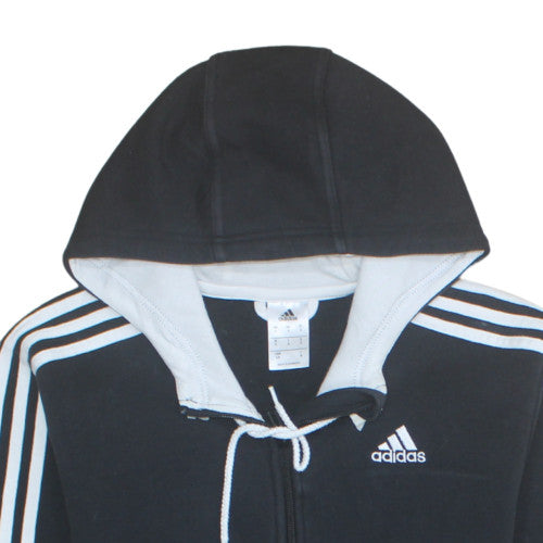 Adidas Men's Black Full Zip Hoodie Small Regular Fit Sportswear