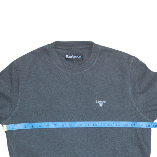 Barbour Men's Grey Cotton Crew Neck Pullover Sweatshirt Size S