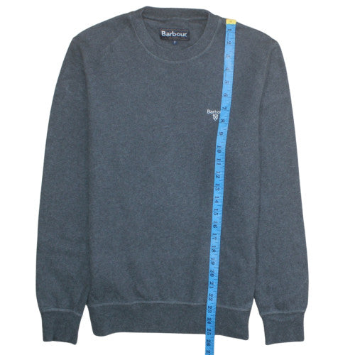 Barbour Men's Grey Cotton Crew Neck Pullover Sweatshirt Size S