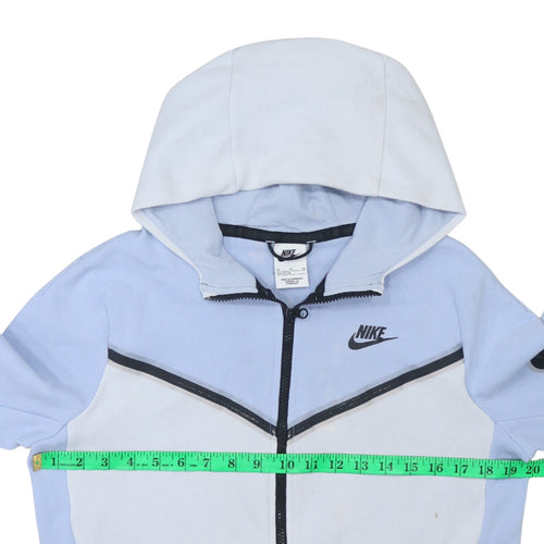 Nike Girls Blue Colourblock Full Zip Hoodie XL