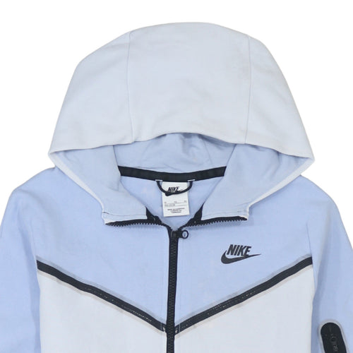 Nike Girls Blue Colourblock Full Zip Hoodie XL