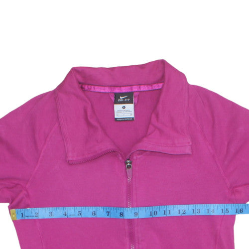 Nike Women's Pink Dri-FIT Full Zip Sweatshirt Size S