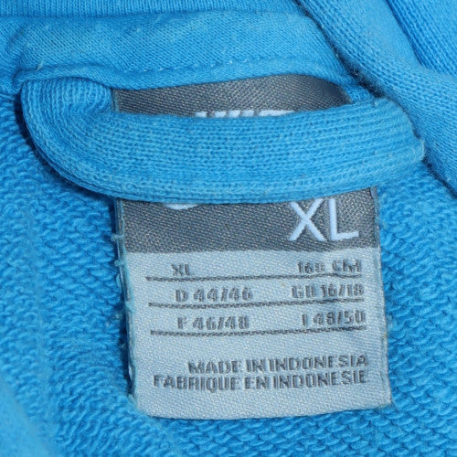 Nike Womens Blue Pullover Hoodie XL Cotton Blend Logo Sweatshirt