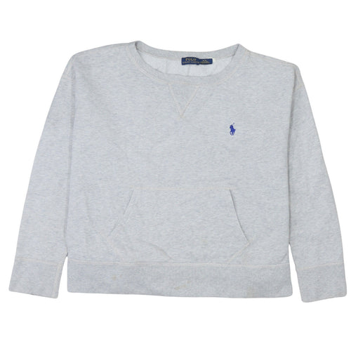 Nike Women's Grey Crew Neck Pullover Sweatshirt Small