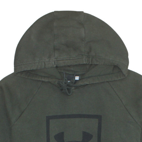 Under Armour Men's Green Pullover Hoodie Size L Fleece Logo Sweatshirt