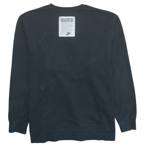 Nike Womens Black XL Pullover Sweatshirt Graphic Print Crew Neck
