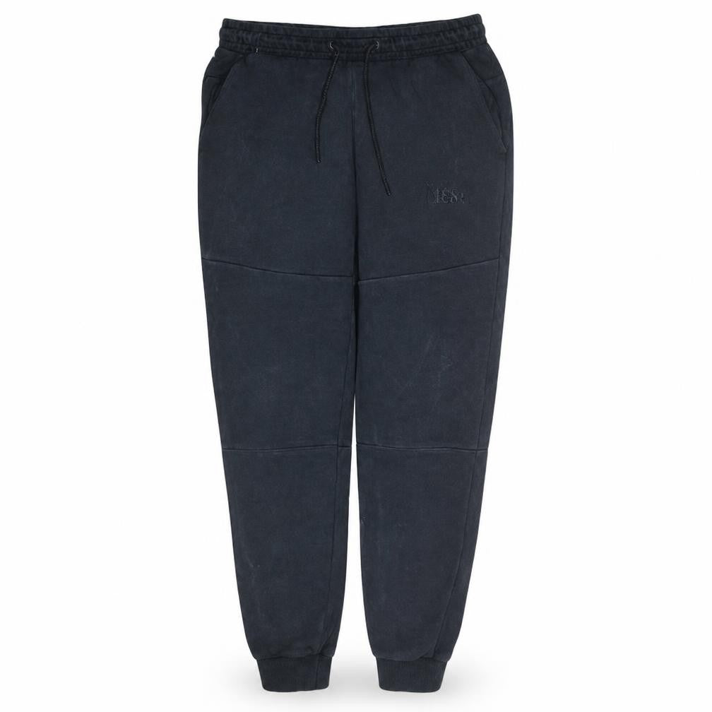 Front view of Diesel Men's Black Jogger Sweatpants S Regular Fit Cotton Blend