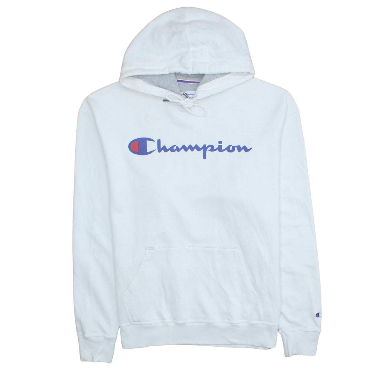 Champion Men's White XL Pullover Hoodie with Logo Print