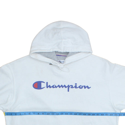 Champion Men's White XL Pullover Hoodie with Logo Print