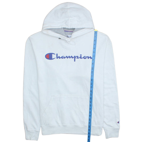 Champion Men's White XL Pullover Hoodie with Logo Print