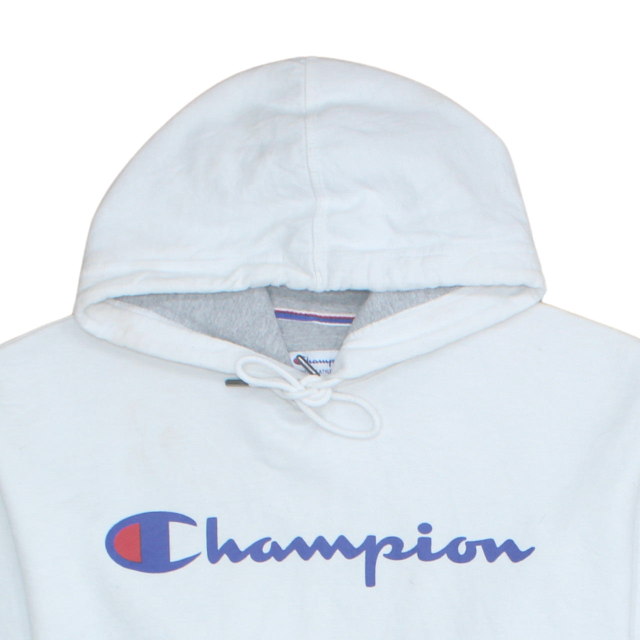 Champion Men's White XL Pullover Hoodie with Logo Print